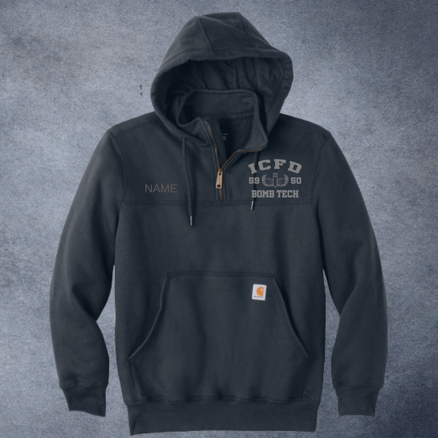 ICFD Bomb Tech  Heavyweight 1/2 Quarter ZIP